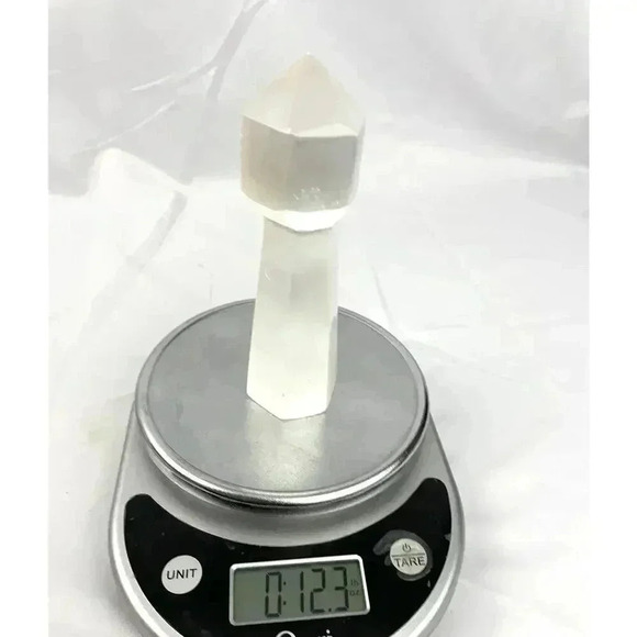 6" Natural Selenite Tower Carved Quartz Crystal Wand Healing 348 g - Picture 2 of 12